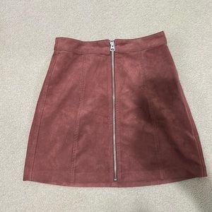 Pink Wilfred Suede Skirt